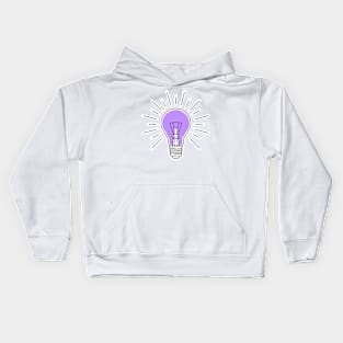 purple lilac lightbulb Kids Hoodie